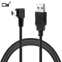Mini USB tipo B de 5 pines macho a USB 2,0 macho, Cable de datos de 25cm con ferrita, 0,5 m, 1,8 m, 3,0 m, 5,0 m, ángulo izquierdo y derecho de 90 grados 2024 - compra barato
