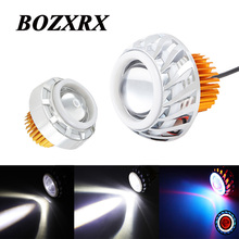 Bozxrx farol de led para motocicleta, 1pç, olhos de anjo, diabo, luz, redondo, olhos de anjo, motocicleta, projetor de moto 2024 - compre barato