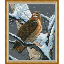 NKF Eagle In The Snow Cross Stitch Kits 11CT 14CT Chinese Embroidery Needlework Set Cross Stitch Pattern for Home Decor 2024 - buy cheap