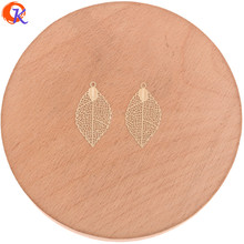 Cordial Design 50Pcs 15*27MM Jewelry Accessories/Earrings Parts/Genuine Gold Plating/Leaf Shape/DIY/Hand Made/Earring Findings 2024 - buy cheap