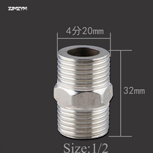 Hot sale High quality 1/2'',3/4''  stainless steel Pipe Fitting Adapter Coupler Straight Connector for Water Gas Oil Tube 2024 - buy cheap