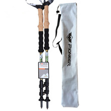 PIONEER 3 Section Carbon Fiber Cross Country Hiking Walking Cane Shock Trekking Pole Stick Alpenstock 2024 - buy cheap
