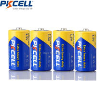 Pkcell-bateria de zinco carbono r14p um2, kit com 4 peças, tamanho c de 1.5v, bateria super resistente seca, para câmera, rádio e brinquedo 2024 - compre barato