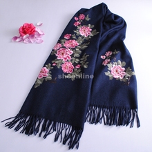 Multi-Design Top Quality Ethnic Complicated Embroidery Wool Shawl Vintage Pashmina Long Scarf Light Warm Winter Scarf Wrap 2024 - buy cheap
