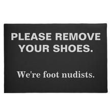 Joke Funny Please Remove Your Shoes Welcome Mat Geek Were Foot Nudists Entry Doormat Non Slip Rubber Rug Floor Home Carpet Decor 2024 - buy cheap