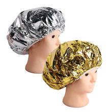 1PC Hat Mask Cap Shower Caps One-off Bathing Elastic Aluminum Foil Hair Protector Styling Tools One-off Elastic Waterproof 2024 - buy cheap