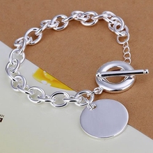 H277 moda jóias de prata 925 jóias de prata banhado pulseira redonda para pulseira / GXEOLLWA XTCOEDRF 2024 - compre barato
