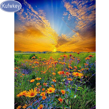 Natural scenery,5d Diamond Painting Sunrise,3d cross stitch,rhinestone embroidery ,paint with diamonds full square diy painting 2024 - buy cheap