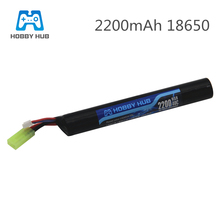 Hobby Hub Lipo  Power Battery Airsoft gub battery  7.4V 2200MAH 40C AKKU Mini Airsoft toys Gun 7.4V 2200mAh Battery model parts 2024 - buy cheap