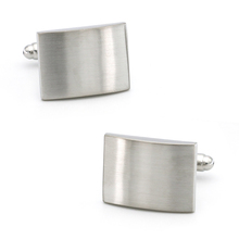 Men's Wire Drawing Rectangle Cuff Links Copper Material Silver Color 2024 - buy cheap