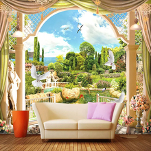 Custom Photo Wall Paper Room 3D Wall Murals Wallpaper Stereoscopic Outside The Window Scenery Roman Column Home Decor Painting 2024 - buy cheap