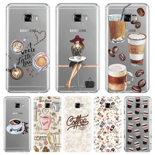 Soft Phone Case For Samsung Galaxy C9 C7 C5 Pro Coffee Girl Drink Heart Aesthetic Silicone Back Cover For Samsung C5 C7 C8 Case 2024 - buy cheap