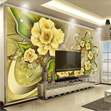 Papel de pared de beibehang personalizado, papel tapiz para sala de estar, dormitorio, sofá, mural de lujo europeo floral abstracto, Fondo de TV 2024 - compra barato