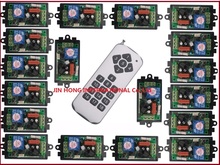 220 V 1CH Radio Controle Remoto Sem Fio Interruptor de luz da lâmpada LED ON OFF 18 pc Receptores & 1 pc transmissor Código aprendizagem Saída Ajustado 2024 - compre barato