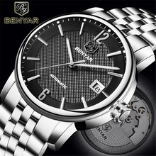 BENYAR Top Brand New Business Men's Automatic Mechanical Watches Waterproof Stainless Steel Luxury Men Watch Relogio Masculino 2024 - buy cheap