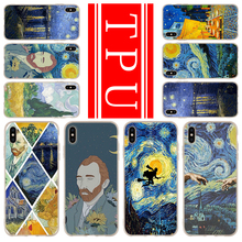 Phone Soft TPU Case For iPhone 13 12 Mini 11 Pro XS Max XR X 8 7 6 Plus SE 2020 S Cover Vincent Van Gogh Starry Sky Oil Painting 2024 - compre barato
