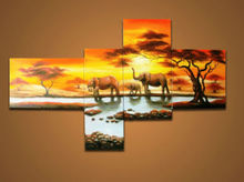 4 PIECES LARGE CANVAS NO FRAME MODERN HAND-PAINTED ART OIL PAINTING(No Frame) 2024 - buy cheap