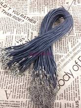 100pcs Lobster Clasp Deep Grey 2mm Waxen Cord Necklaces 45cm,Free Shipping 2024 - buy cheap