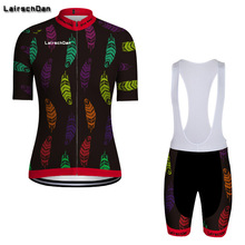 Sptgrvo lairschdan 2019 colorido mulher ciclismo kits de roupas verão manga curta bicicleta jerseys define mtb roupas de vestir terno 2024 - compre barato