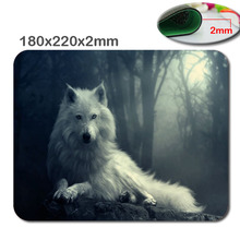 Wolf  Customized Rectangle Non-Slip Rubber 3D f ast printing gaming rubber durable notebook mouse pad size is 180mmx220mmx2mm 2024 - buy cheap