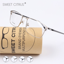 Sweet Cirtus Classic Titanium Alloy Glasses Frame Women Square Prescription Eyeglasses Men Vintage Optical Frame Myopia Eyewear 2024 - buy cheap