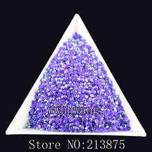 10000 шт./пакет, SS6 темно-фиолетовый волшебный цвет AB jelly 2 мм полимерные кристаллы стразы дизайн ногтей 2024 - купить недорого