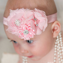 TWDVS Newborn Flower Faixa de Cabelo Crianças Acessórios Para o Cabelo Flor Anel de Flor Elasticidade Headband W037 2024 - compre barato