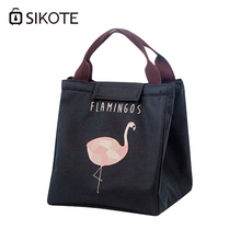 SIKOTE New Fresh Insulation Cold Bales Thermal Oxford Lunch Bag Waterproof Convenient Leisure Bag Cute Flamingo Cuctas Tote 1PC 2024 - buy cheap