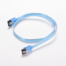 Clear Blue 6Gb/s High Speed 20in 50CM SATA 3.0 III  HDD Data Cable Cord 6Gbs PC Hard Disk Drive Connect Cable Connector 2024 - buy cheap