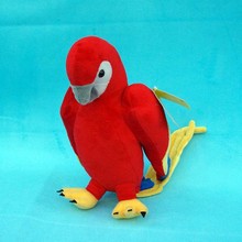 New bonito do papagaio papagaio de brinquedo brinquedo brinquedo de pelúcia linda arara vermelha bonito presente cerca de 26 cm 0079 2024 - compre barato