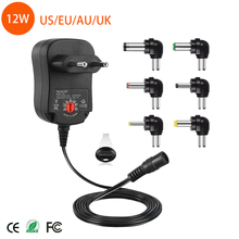 12W AC DC Universal Adaptor Adjustable Power Adapter 3v 4.5v 5v 6v 7.5v 9v 12v 1A charger with 6 pieces connection tips 2024 - buy cheap