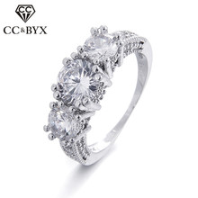 white gold color women engagement ring cz jewelry rings for women bijoux femme aneis fashion gifts CC204 2024 - buy cheap