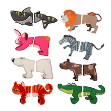 Animal dos desenhos animados leão urso tigre gato bordado ferro de costura em remendos para roupas decorações para roupas jaqueta jeans camiseta 2024 - compre barato