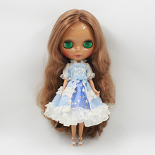 Кукла Blyth, 22 Обнаженная, с коричневыми волосами, черная кожа, фабричная кукла, модная Кукла, подходит для самостоятельной смены, BJD игрушка для девочек