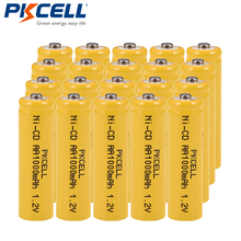 PKCELL Industrial-batería recargable de 1,2 V, pila AA ni-cd de 1,2 voltios, 1000mAh, 2A, NiCd, botón superior, 20 Uds. 2024 - compra barato
