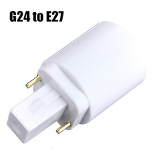Jiguoor White ABS led G24 to E27 Socket Base Halogen CFL Light Lamp adapter converter bulb holder adapter 2024 - buy cheap