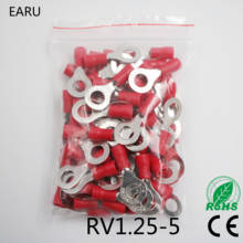 RV1.25-5 Red Insulated Crimp Ring Terminal Cable Wire Connector 100PCS/Pack RV1-5 RV 2024 - buy cheap