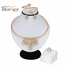 MUKUN Fashion Dubai Jewelry Sets Gold Color African Beads Jewelry Set For Women Wedding Geometric Indian Ethiopian Jewellery 2024 - buy cheap