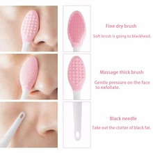 Silicone cravo acne nariz poros escova de limpeza facial limpador removedor ferramenta 2024 - compre barato