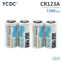 4Pcs 3V 100% Original CR123A Lithium Li-ion Battery 1300mAh  K123A, VL123A CR123 CR17345 Batteries For Camera Radio 2024 - buy cheap