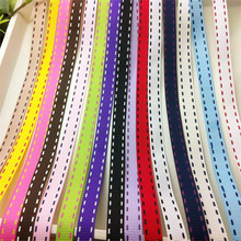 Free shipping 20 yards 3/8'' 9mm jumped line printed ribbon Polyester Grosgrain Ribbon DIY clothing hairbows Kids gift package 2024 - buy cheap