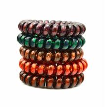 5 Pc Colorful Telephone Wire Rope Hair Ring Rubber Bands Hair Ties Gum Headband Green Brown Elastic Hair Bands Rubber Band 2024 - buy cheap