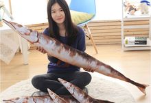 Brinquedo sonoro de pelúcia, boneca longa criativa de pelúcia com formato de peixe para presente de cerca de 150cm 2024 - compre barato