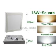 Panel cuadrado de luz LED blanca para cocina, 12 Uds. + envío gratis, 18W, Blanco cálido/Natural/blanco frío Panel de luz LED cuadrado AC85-265V 2024 - compra barato