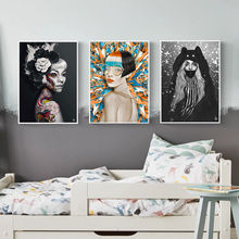 Figure Posters and Prints Nordic Canvas Painting Nordic Home Decor Wall Art Picture MOdern Fashion Lady Bedroom Decor Painting 2024 - buy cheap