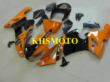 Kit de inyección de molde de carenado personalizado, para KAWASAKI Ninja ZX6R 636 05 06 ZX 6R 2005 2006 ABS, conjunto de colores negros y naranja + regalos KU59 2024 - compra barato