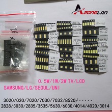 11 values *10pcs=110PCS Cold white For TV Backlight Beads 2835/3030/3535/4014/5630/6030/7020/7030/4020 1W/0.5W SMD LED Kit 3V/6V 2024 - buy cheap