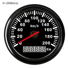 Barco marinho velocímetro 120 \ 200 km/h medidor de velocidade para audi a4 bmw e49 motocicleta do carro com luz de fundo vermelho velocímetro digital 2024 - compre barato