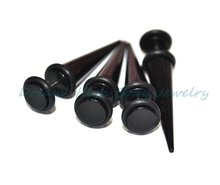 Negro falso oreja Piercing tapones expansores para oídos túnel 8mm UV acrílico pendiente gran oferta joyería del cuerpo 50 unids/lote envío gratis 2024 - compra barato