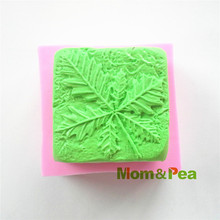Mom&Pea 0519 Free Shipping Leaf Shaped Silicone Soap Mold Cake Decoration Fondant Cake 3D Mold Food Grade Silicone Mould 2024 - buy cheap